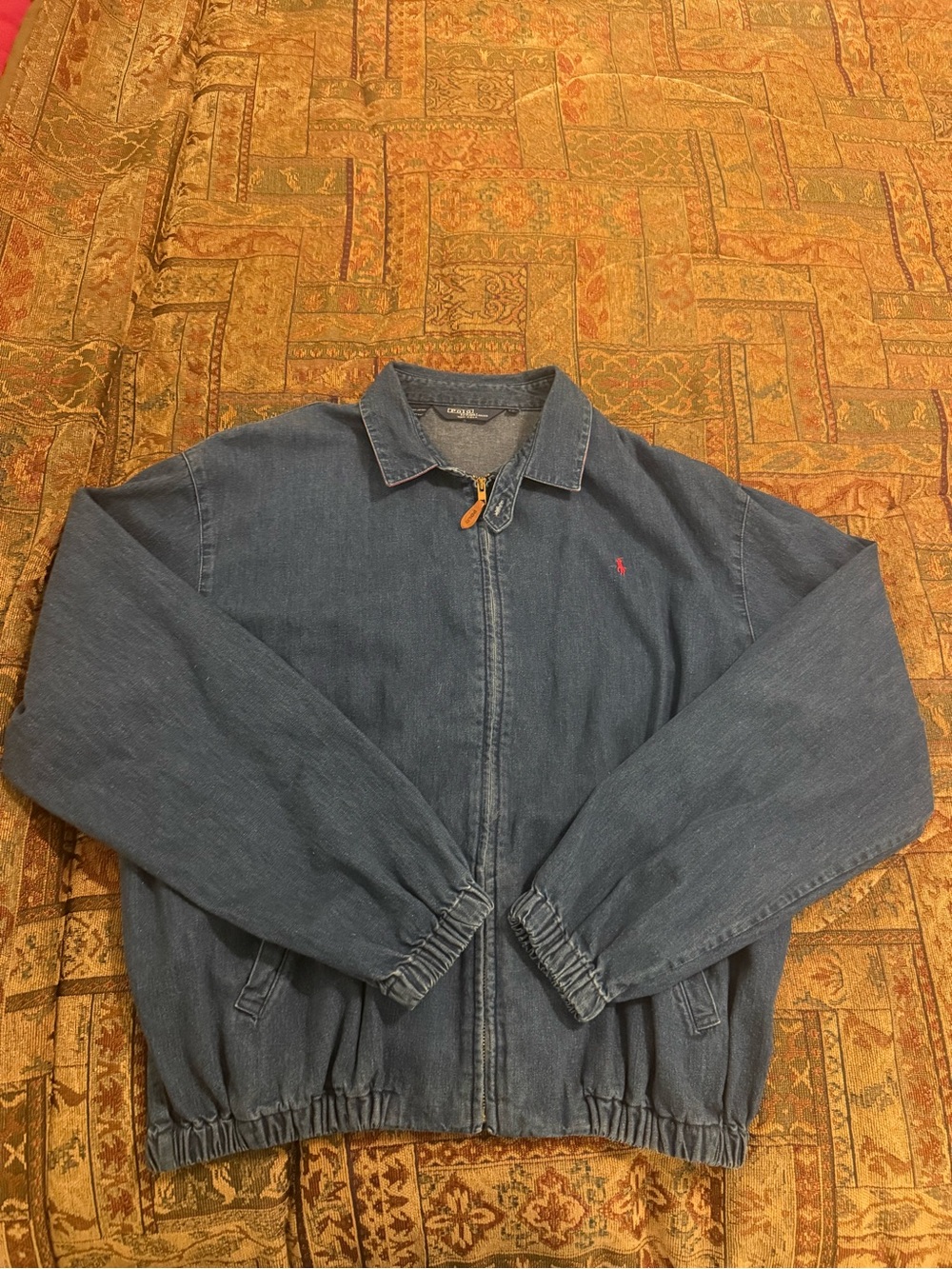 VINTAGE 90s Polo Ralph Lauren Denim Zip Jacket